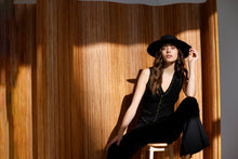 Load image into Gallery viewer, Minnie Rose Western Knit Vest in Black

