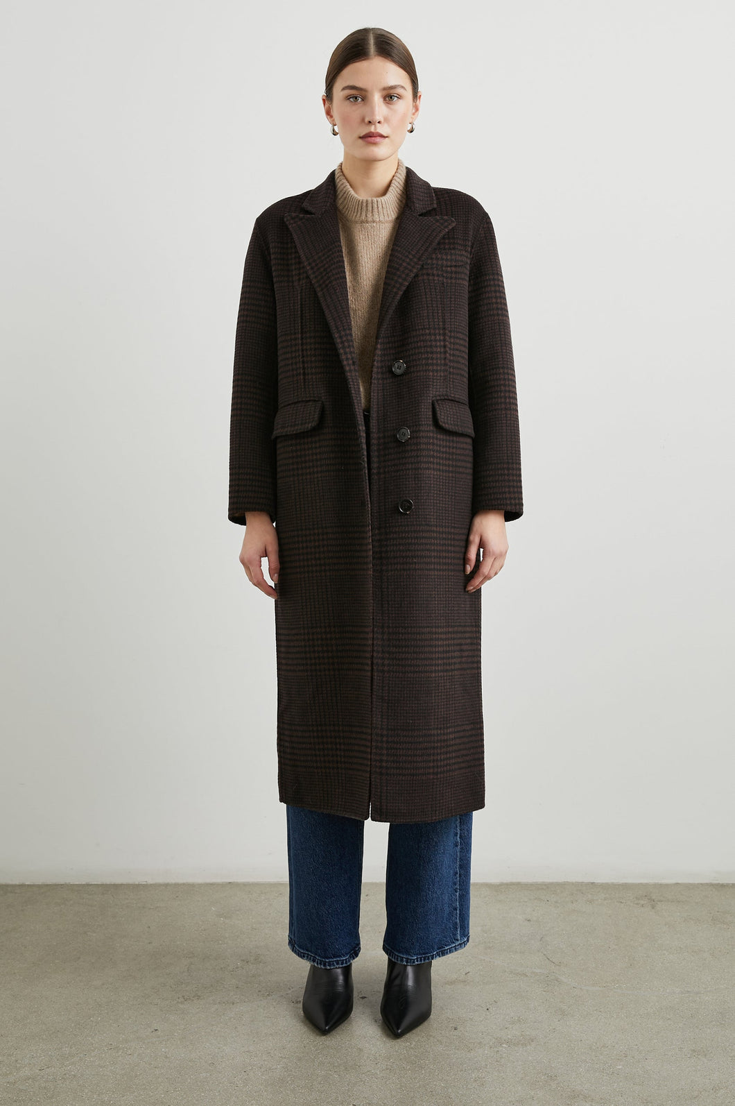 Rails Gallery Coat in Espresso Houdstooth