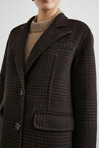 Rails Gallery Coat in Espresso Houdstooth