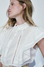 Load image into Gallery viewer, Mélissa Nepton Ginger Frill Shirt in Off White
