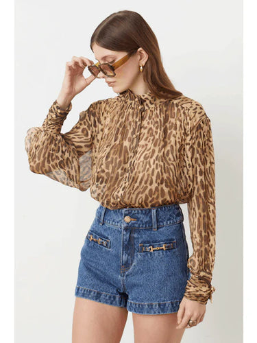 Suncoo Lux Leopard Print Blouse