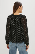 Load image into Gallery viewer, Rails Honora Polk-a-Dot Blouse in Black
