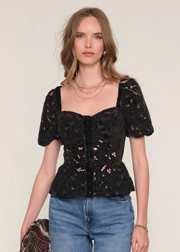 Heartloom Sheila Top in Black