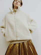 Load image into Gallery viewer, Molliolli Sol Faux Fur Anorak in Ivory
