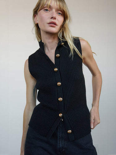 Nation Ira Sweater Vest in Black