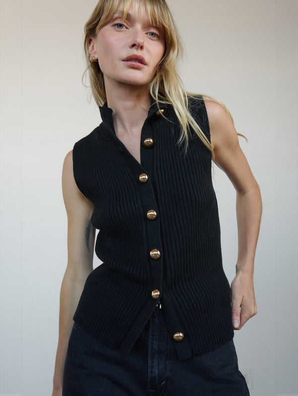 Nation Ira Sweater Vest in Black
