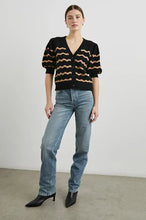 Load image into Gallery viewer, Rails Isla Cardigan in Black Camel Stripe
