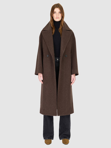 HiSO Isabella Coat in Brown Melange