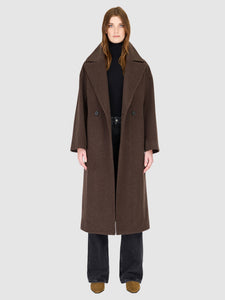 HiSO Isabella Coat in Brown Melange