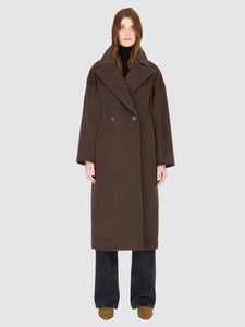 HiSO Isabella Coat in Brown Melange
