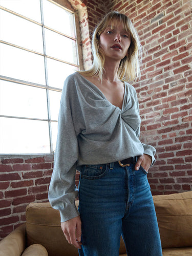Nation Jolie Sweater in Heather Grey