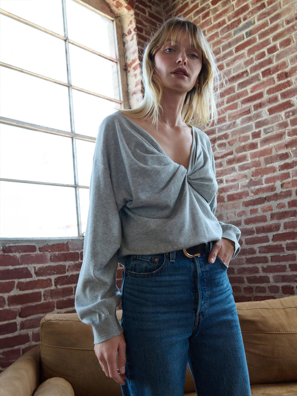 Nation Jolie Sweater in Heather Grey