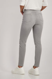 Monari Stretch Embellished Jeans in Grey