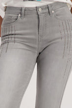 Load image into Gallery viewer, Monari Stretch Embellished Jeans in Grey
