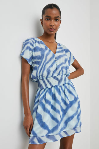 Rails Karla Dress in Blue Watercolor Stripes