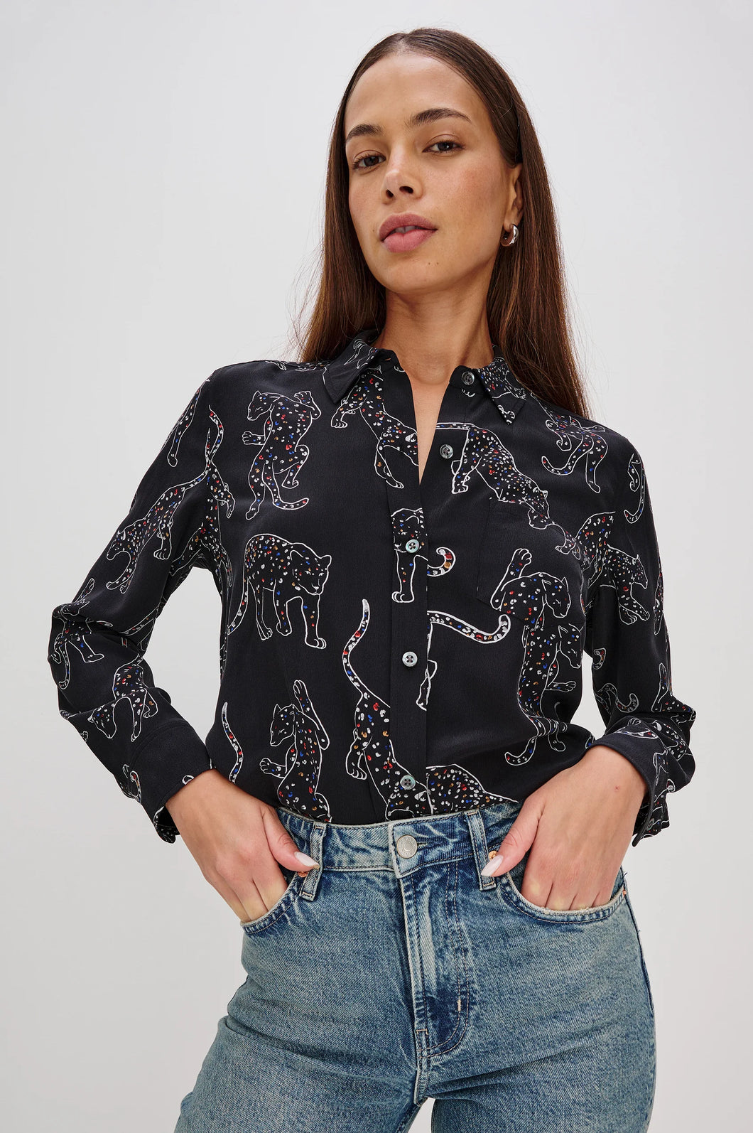 Rails Kate Shirt in Black Jaguars