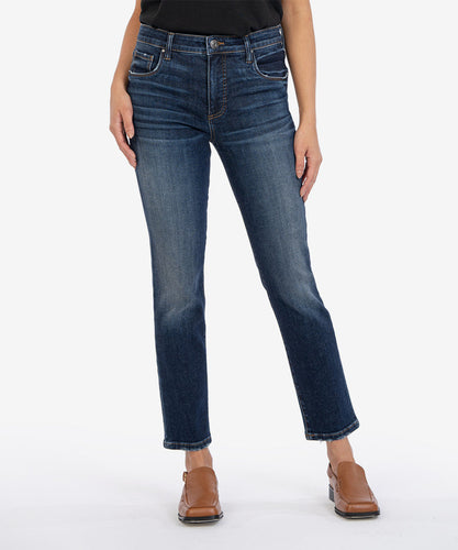 Kut From The Kloth Reese High Rise Fab Ab Ankle Straight Jean in Enchantment
