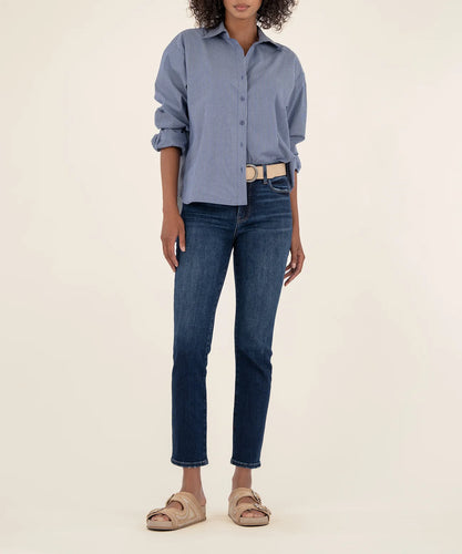 Kut From The Kloth Reese High Rise Ankle Straight Jeans in Enchantment