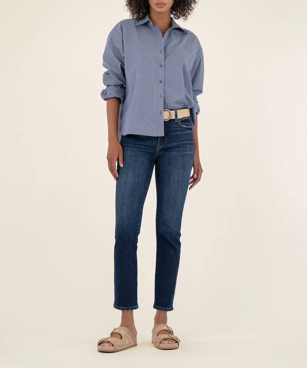 Kut From The Kloth Reese High Rise Ankle Straight Jeans in Enchantment