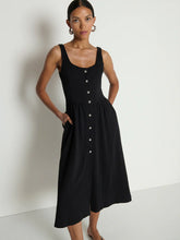 Load image into Gallery viewer, Nation Laurel Midi Dress in Jet Black
