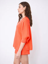 Load image into Gallery viewer, NOTSHY Cotton Cashmere Poncho Sweater in Grapefruit
