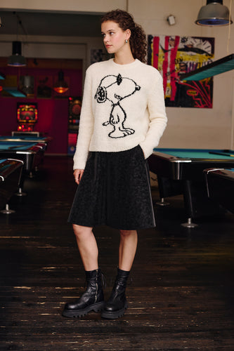 Princess Goes Hollywood Snoopy Sweater in Off White