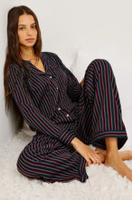 Load image into Gallery viewer, Rails Luna Pajama Set in Navy Oxblood Stripe
