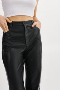 LAMARQUE Tavi Vegan Leather Pants in Black