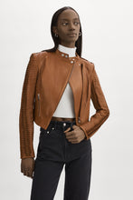 Load image into Gallery viewer, LAMARQUE Azra Leather Jacket in Luggage
