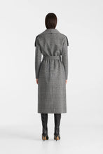 Load image into Gallery viewer, Mackage Mai Double Face Wool Wrap Coat in Black/Cream
