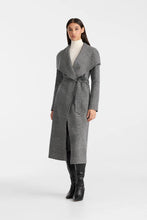 Load image into Gallery viewer, Mackage Mai Double Face Wool Wrap Coat in Black/Cream
