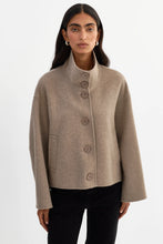 Load image into Gallery viewer, LAMARQUE Mckenna Cropped Wool Jacket in Heather Taupe
