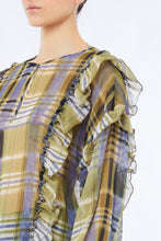 Load image into Gallery viewer, LIU JO Ruffle blouse in Brushed Check
