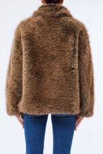 Load image into Gallery viewer, LIU JO Faux Fur Coat in Brown Wolf
