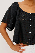 Load image into Gallery viewer, Rails Miller Shirt in Black Eyelet
