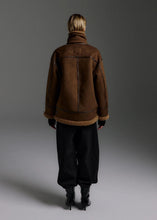 Load image into Gallery viewer, Molliolli Velin Faux Suede Mustang Jacket in Brown
