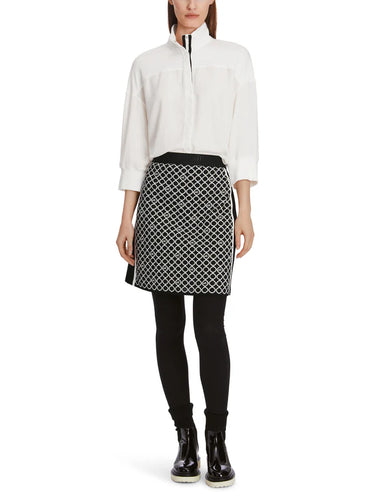 Marc Cain Short Skirt in Logo Chain Print