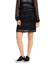 Load image into Gallery viewer, Marc Cain Lined Sheer Mesh Pull on Skirt in Navy
