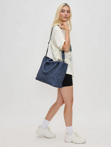 Sol And Selene Sky's The Limit Medium Tote Bag in Denim