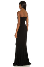 Load image into Gallery viewer, Norma Kamali Strapless Fishtail Gown in Black

