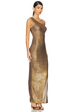 Load image into Gallery viewer, Norma Kamali Drop Shoulder Fitted Gown in Bronze
