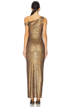 Load image into Gallery viewer, Norma Kamali Drop Shoulder Fitted Gown in Bronze
