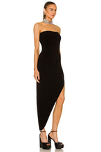 Load image into Gallery viewer, Norma Kamali Strapless Side Drape Gown in Black
