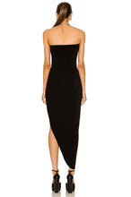 Load image into Gallery viewer, Norma Kamali Strapless Side Drape Gown in Black
