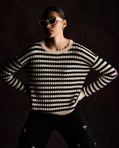 Lisa Todd It's Complicated Sweater in Sheepskin/Black