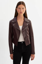 Load image into Gallery viewer, LAMARQUE Pascale Vegan Leather Jacket in Vamp
