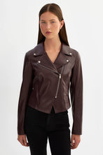 Load image into Gallery viewer, LAMARQUE Pascale Vegan Leather Jacket in Vamp

