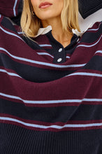 Load image into Gallery viewer, Rails Paxton Sweater in Boysenberry Stripe
