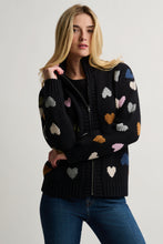 Load image into Gallery viewer, Lisa Todd Love Zip Sweater in Black
