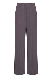 Raffaello Rossi Anais Pant in Oxblood Flannel Pinstripe